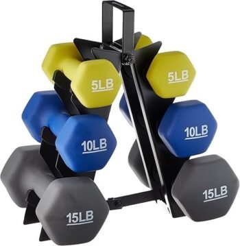 Amazon Basics Neoprene Dumbbell Hand Weights for Exercise and Muscle Toning